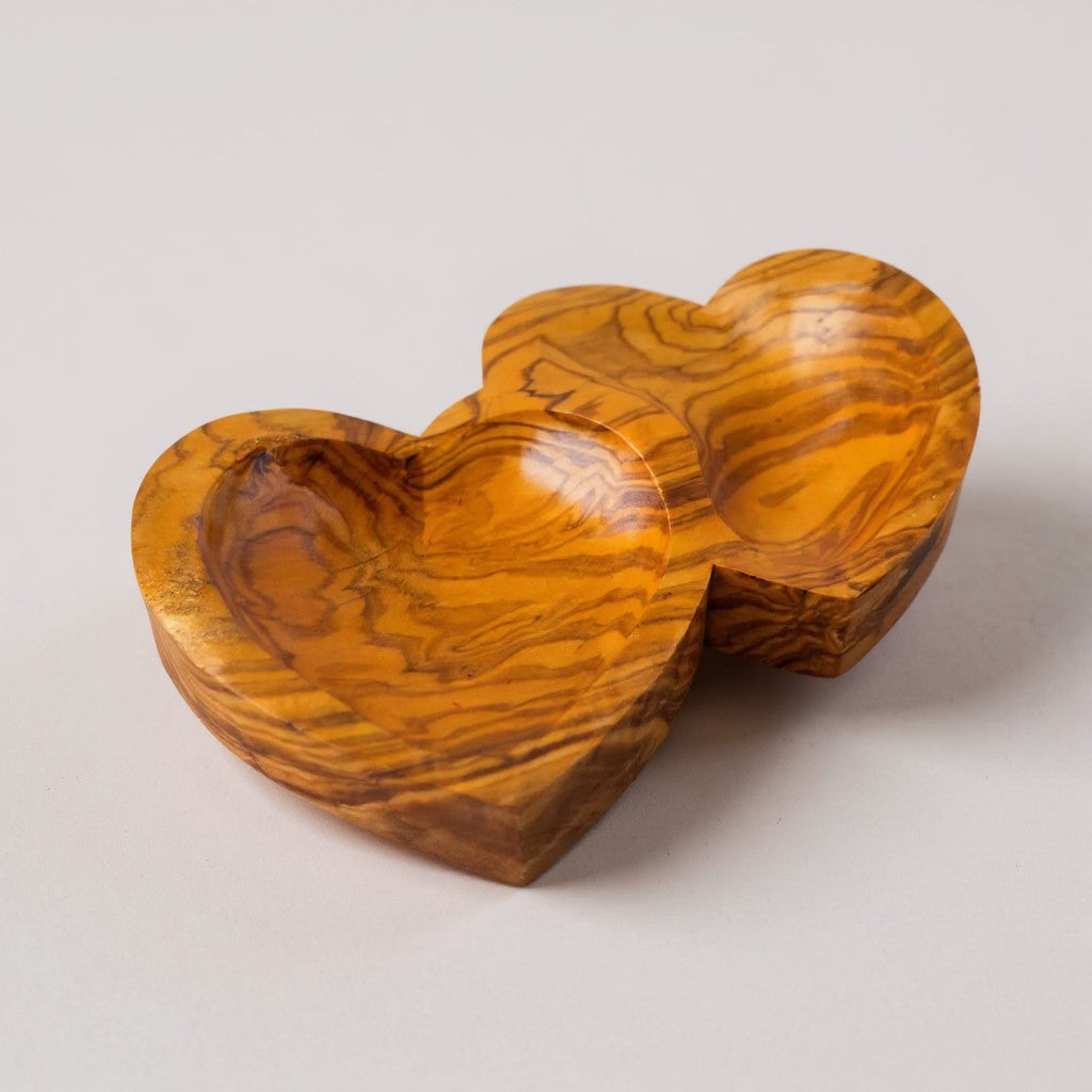 Olive Wood Heart Shaped Dish , Wooden Ring dish, unique dish, Nut dish, living room, Sustainably Sourced, Eco-Friendly, handmade, gift