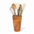 Olive Wood Cutlery & Utensils Holder 19 cm, wooden holder, gift