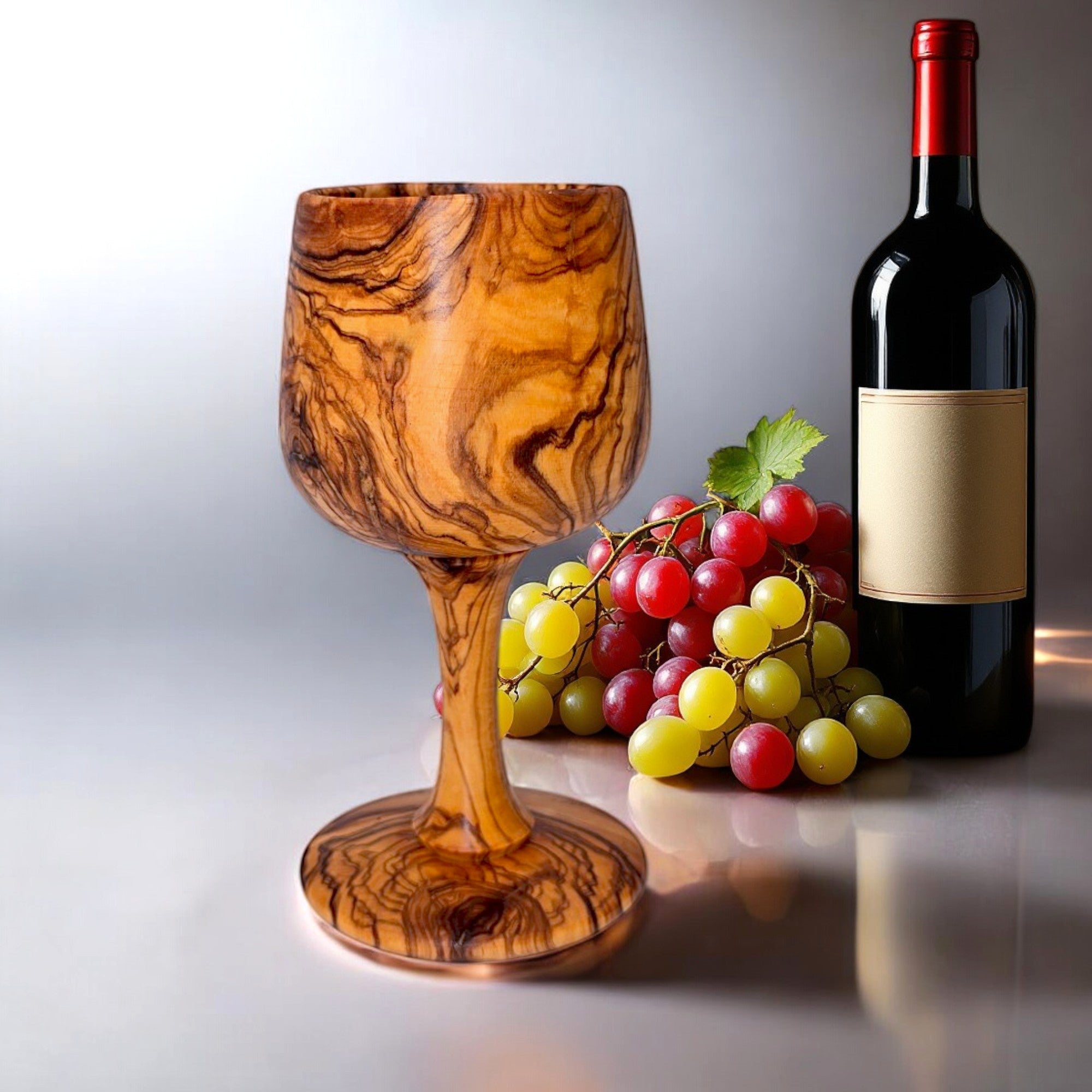 Olive Wood Wine Cup, barware, wine lovers, gift, gift for him, gift for her, decor