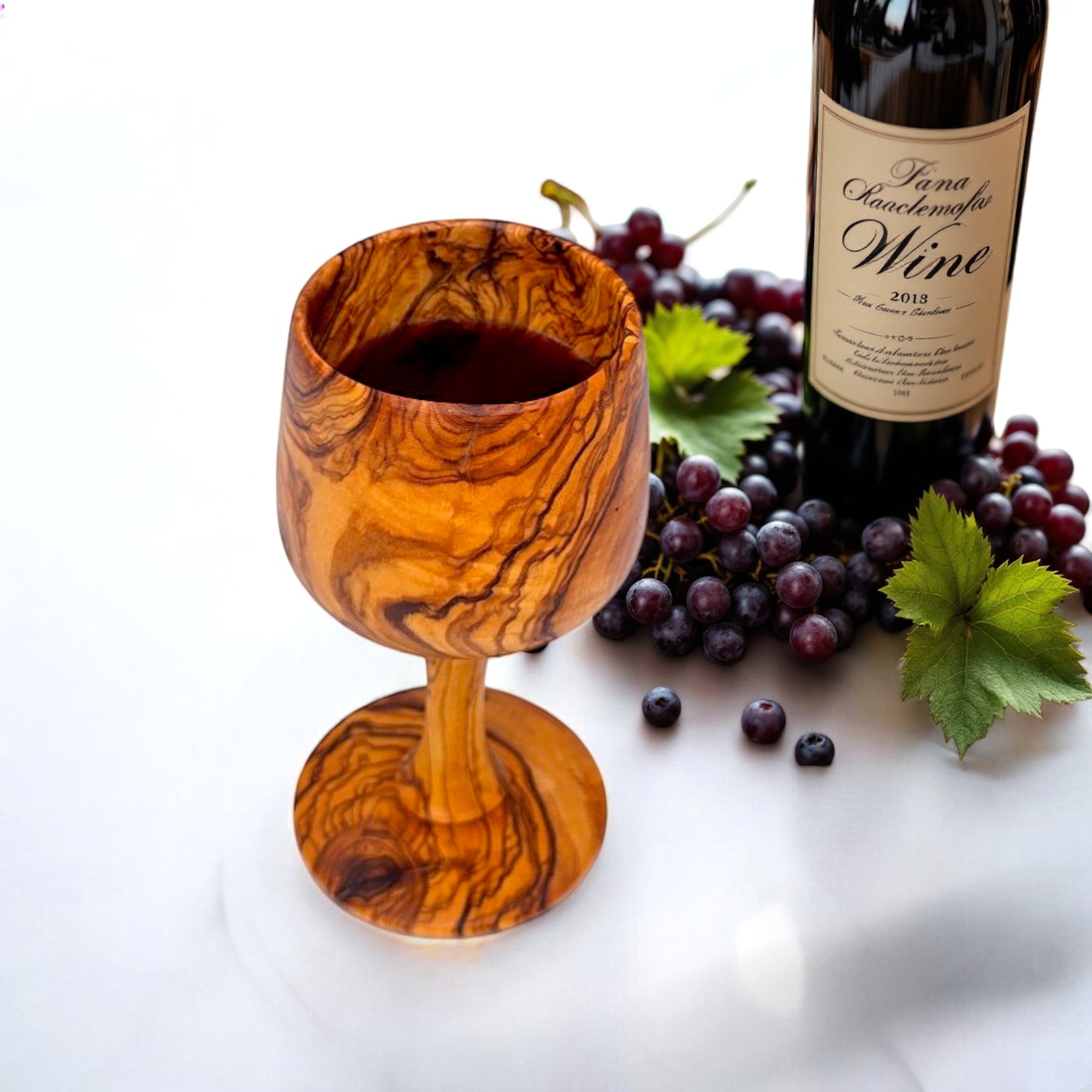 Olive Wood Wine Cup, barware, wine lovers, gift, gift for him, gift for her, decor
