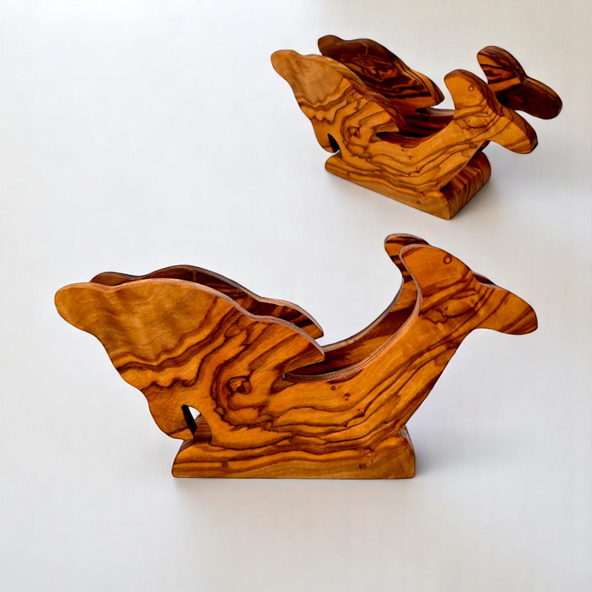 Olive Wood Fish Shaped napkin Holder