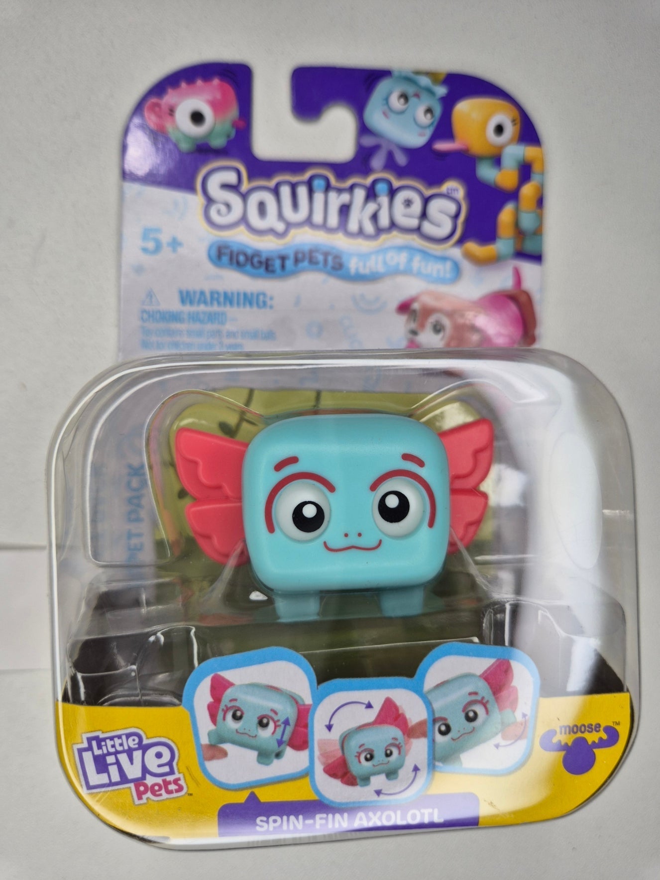 Little Live Pets Squirkies Fidget Toy – Spin-Fin Axolotl Sensory Figure