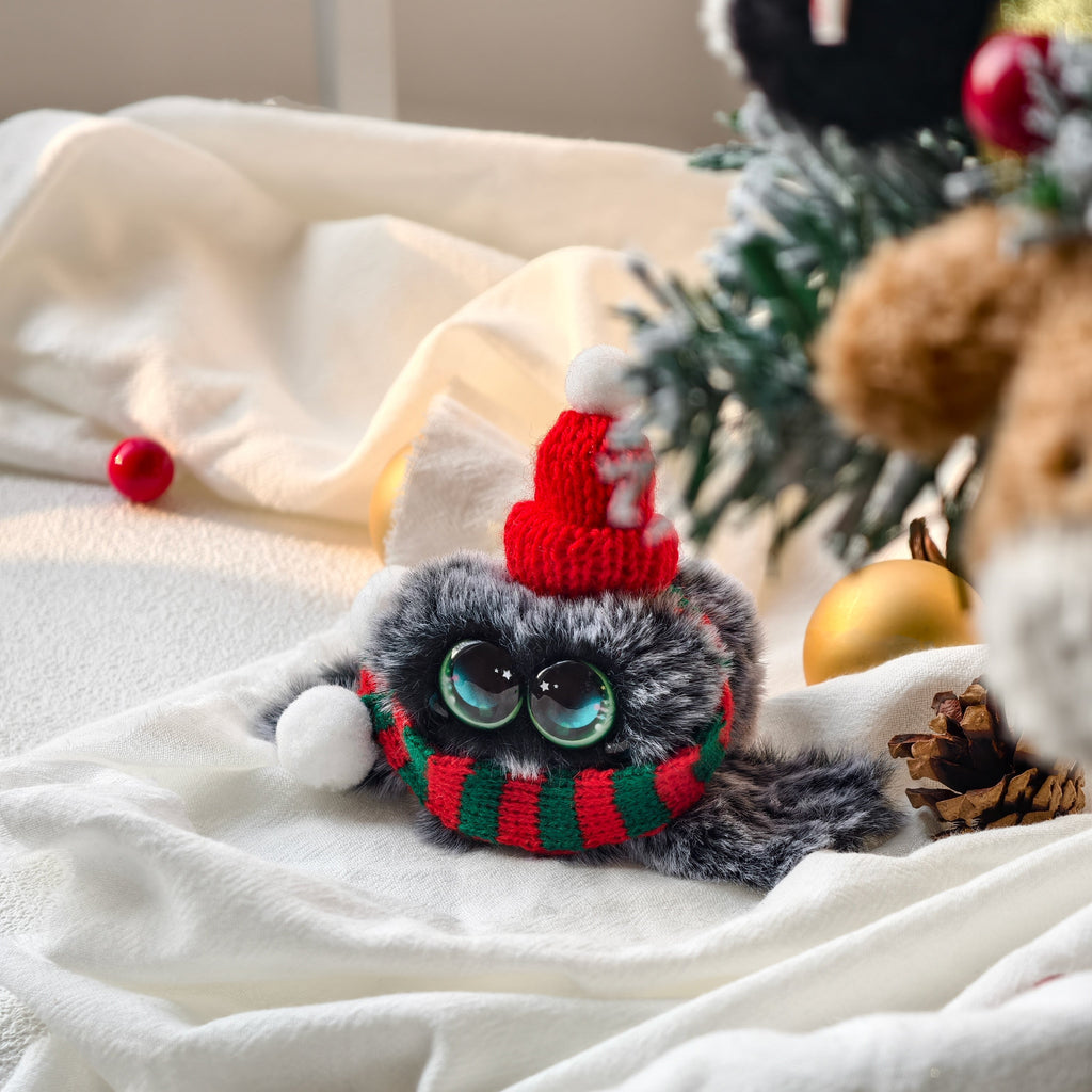 LuLuFun Studio Snowball Spider Plush Toy – Soft Cute Stuffed Animal