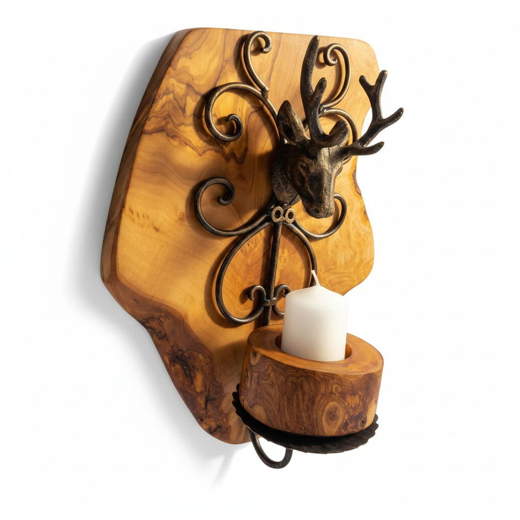 Wall Mounted Stag Candle Holder
