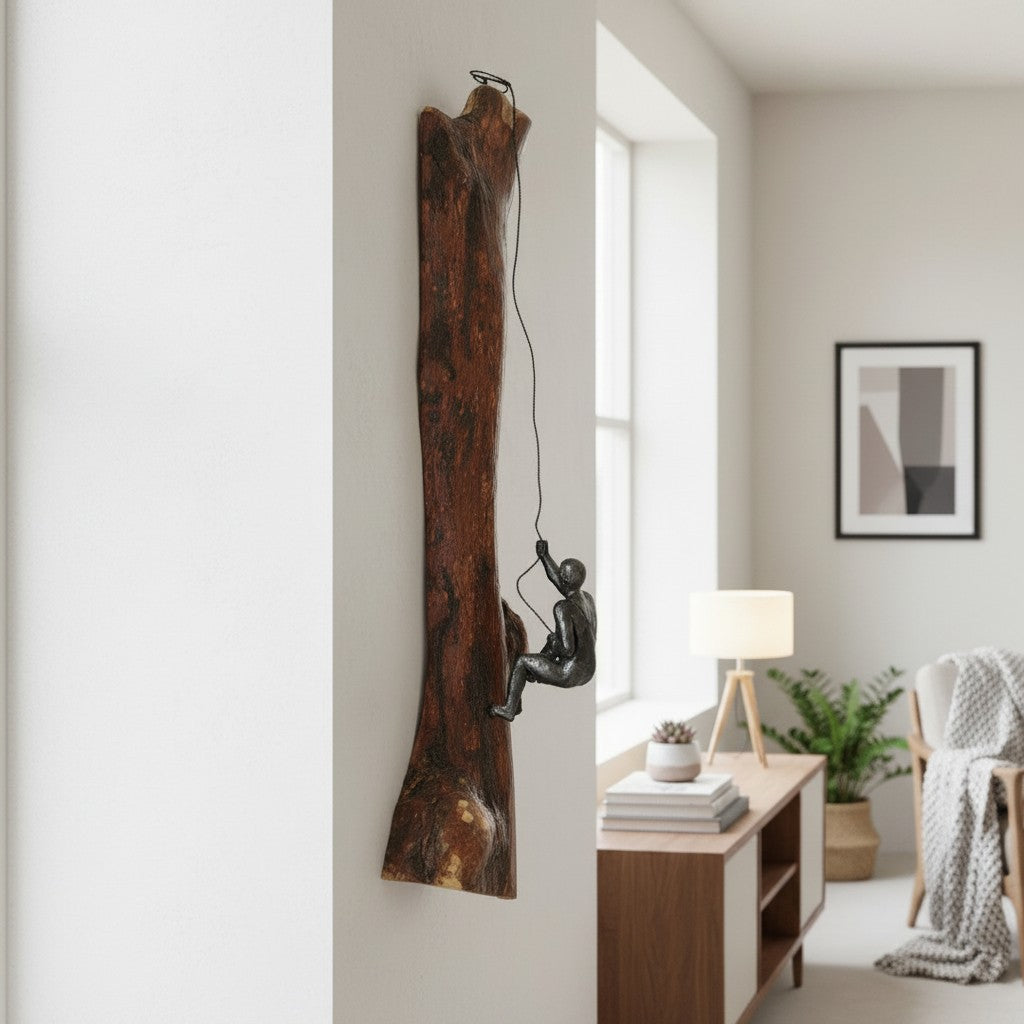 Olive wood Wall man figurine