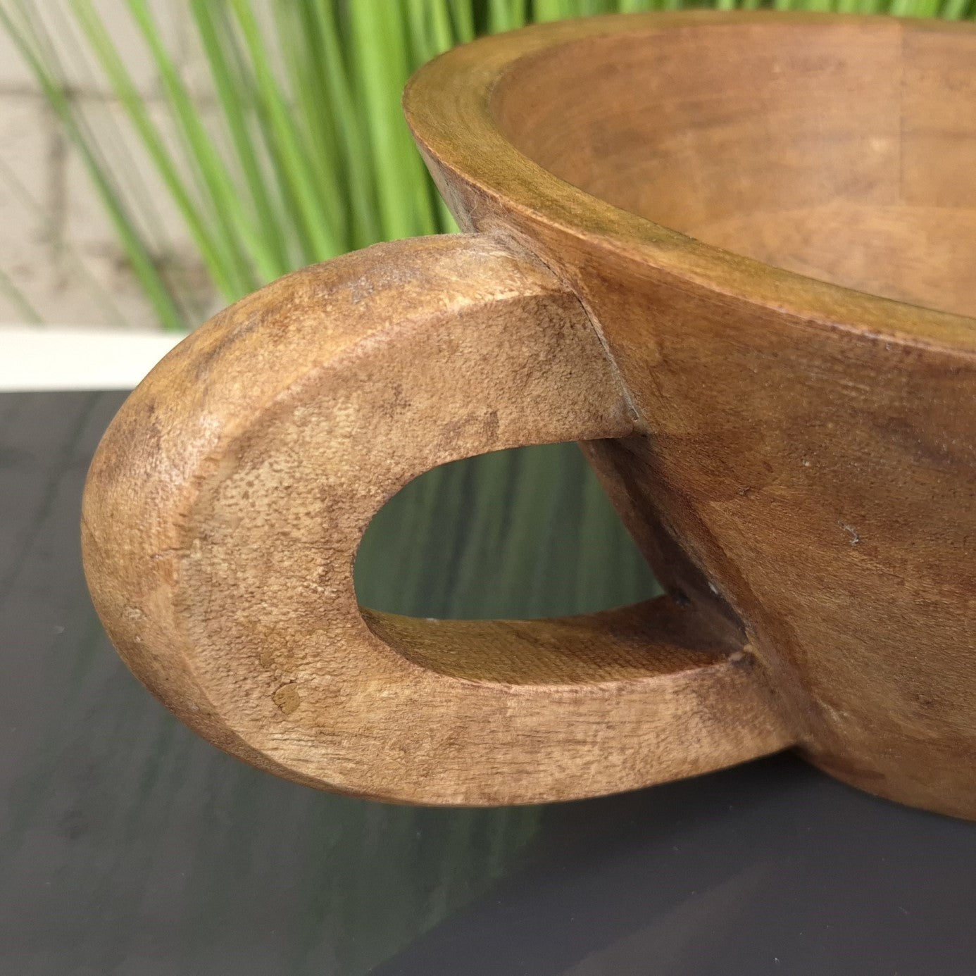 Baddo Mug Shape Wooden Bowl with Handle