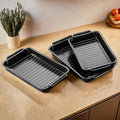 Orsina Mari Non-Stick Roasting Trays with Wire Racks – Set of 3