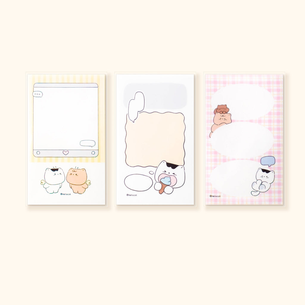 Cat Memo Note Pad by LuLuFun Studio – 50 Sheets Cute Kawaii Stationery