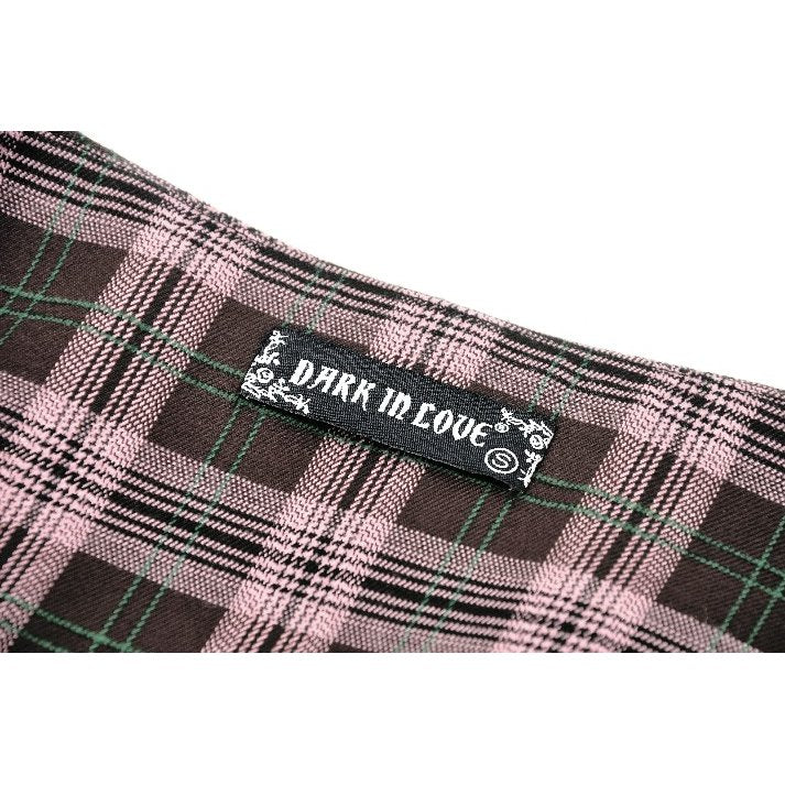 Dark in Love Rowan Pink Plaid Mini Skirt – Pleated Punk Grunge Style