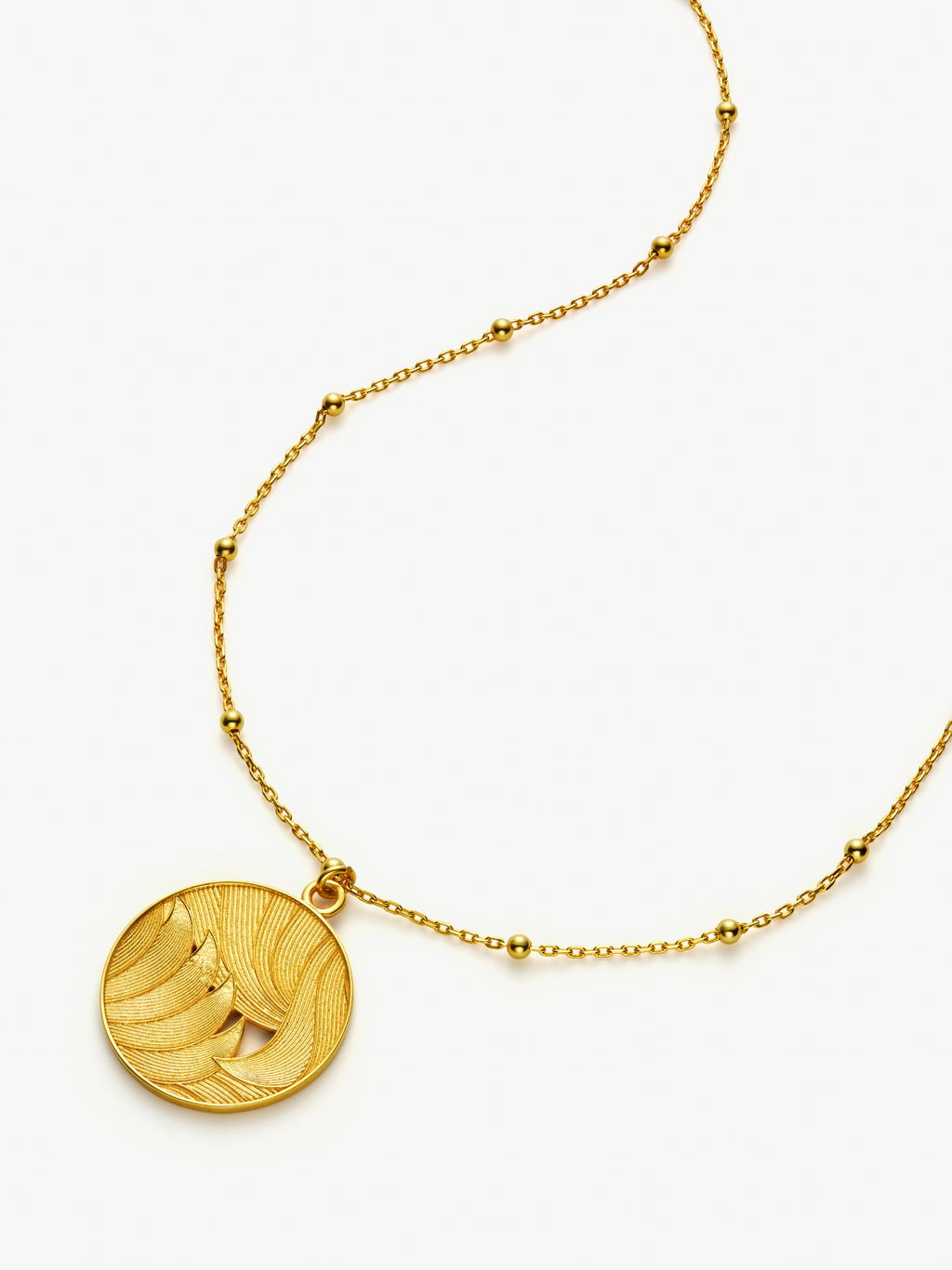 No More Nobody Day Medallion Necklace – 18k Gold Vermeil Recycled Silver