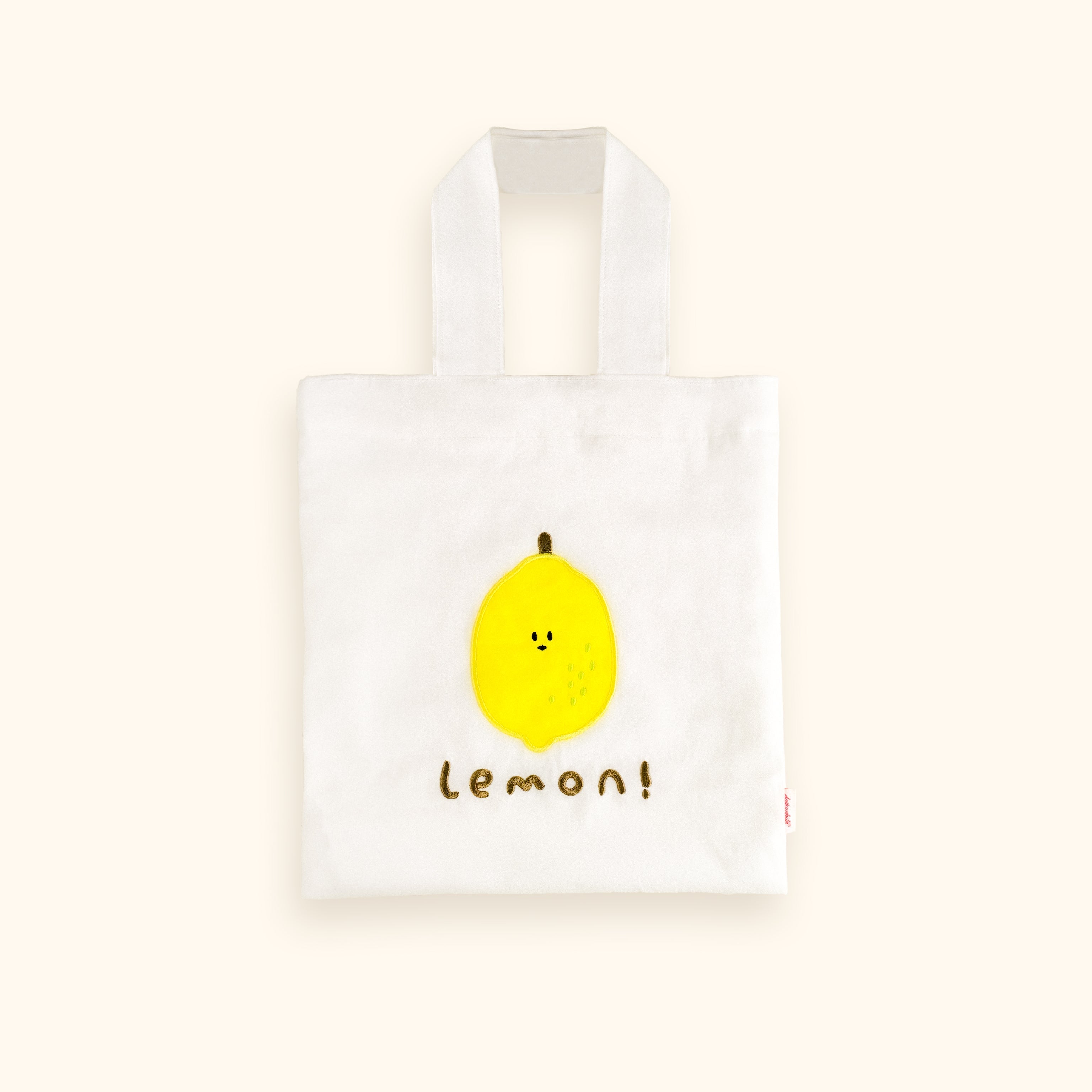 LuLuFun Studio Lemon Print Canvas Tote Bag – Handmade Cotton Shopper