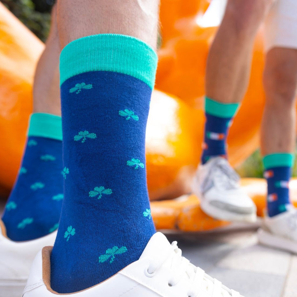 Swole Panda Clover Bamboo Socks – Breathable Patterned Dress Socks