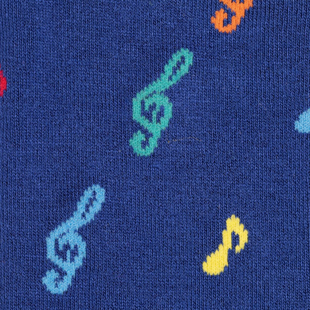 Swole Panda Musical Note Bamboo Socks – Breathable Blue Novelty Socks