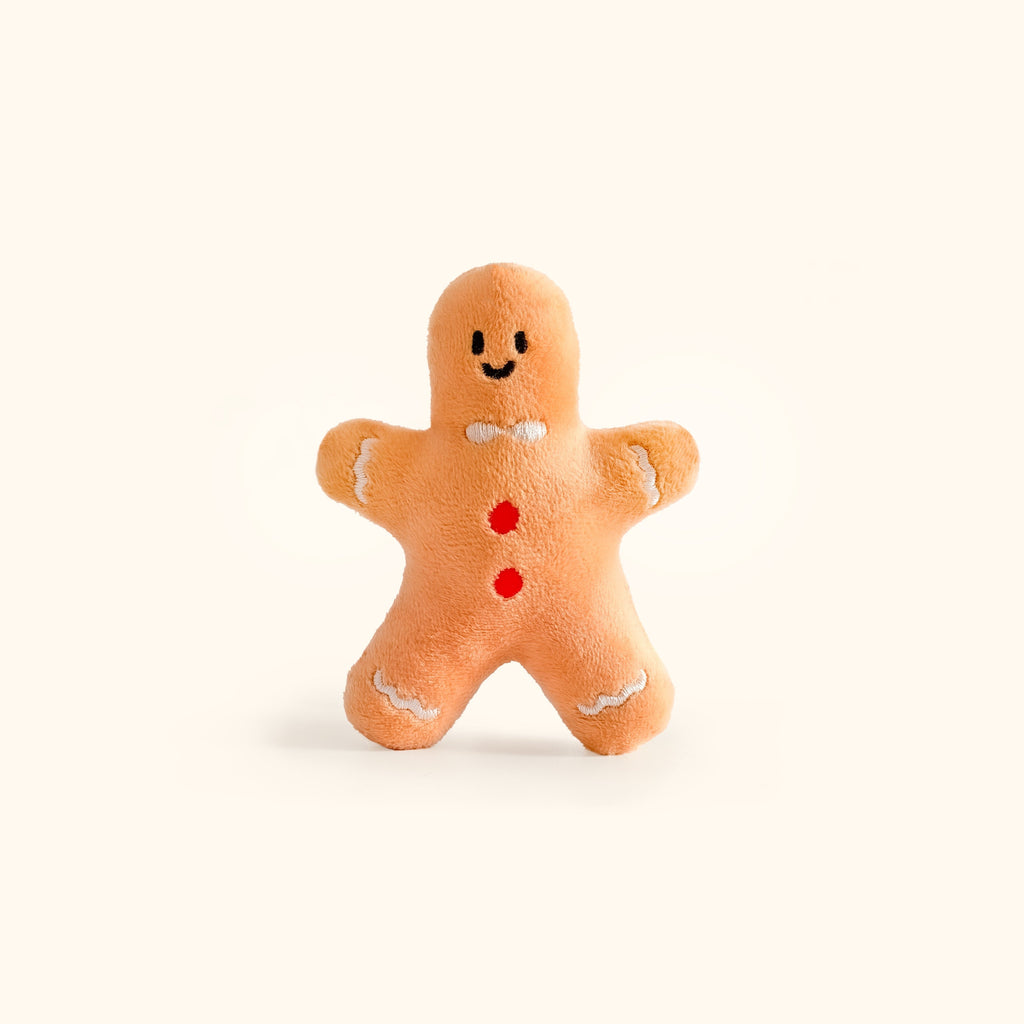 Gingerbread Man Plush Charm – Soft Brown Bag Keychain by LuLuFun Studio