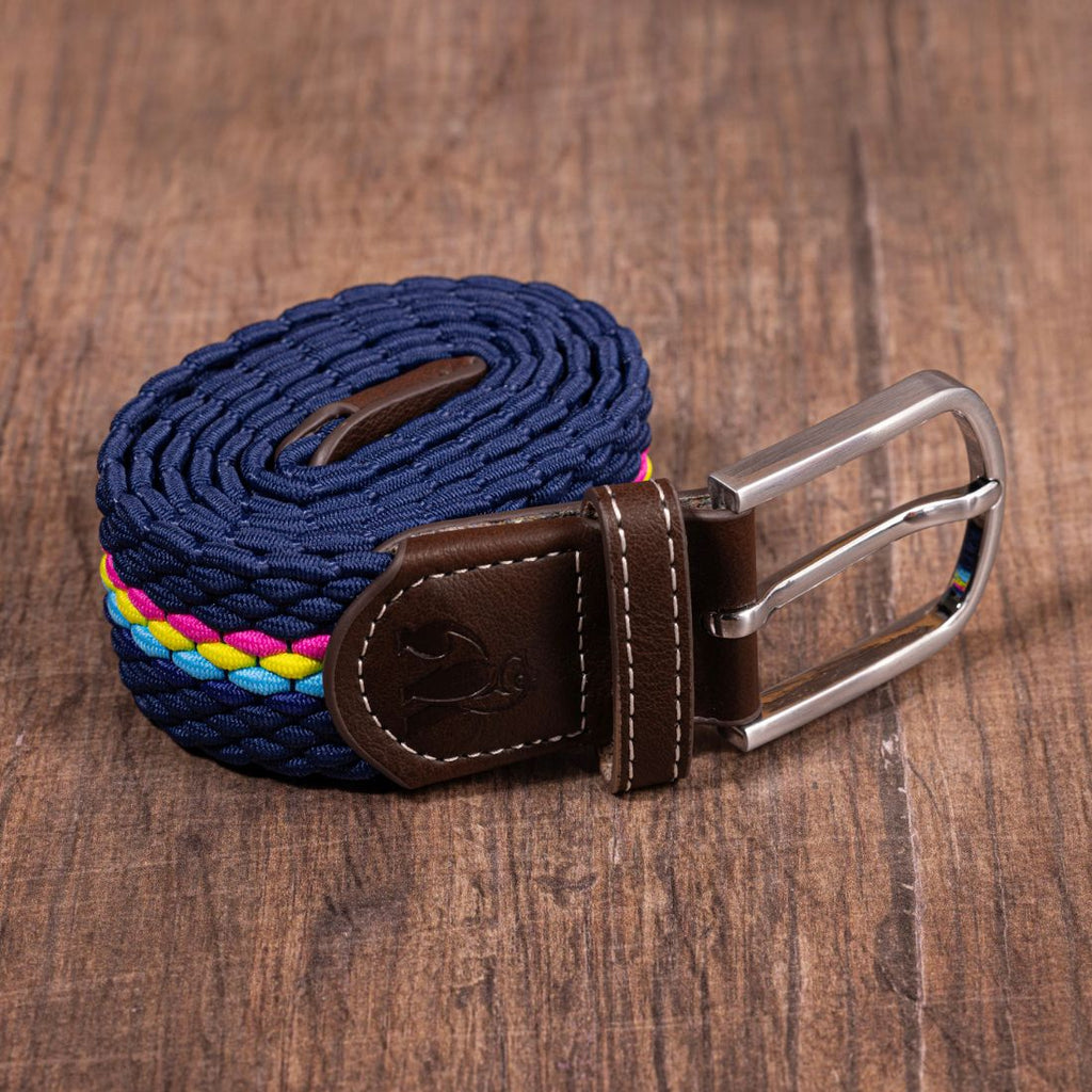 Swole Panda Neon Fine Stripe Woven Belt – Recycled Elasticated