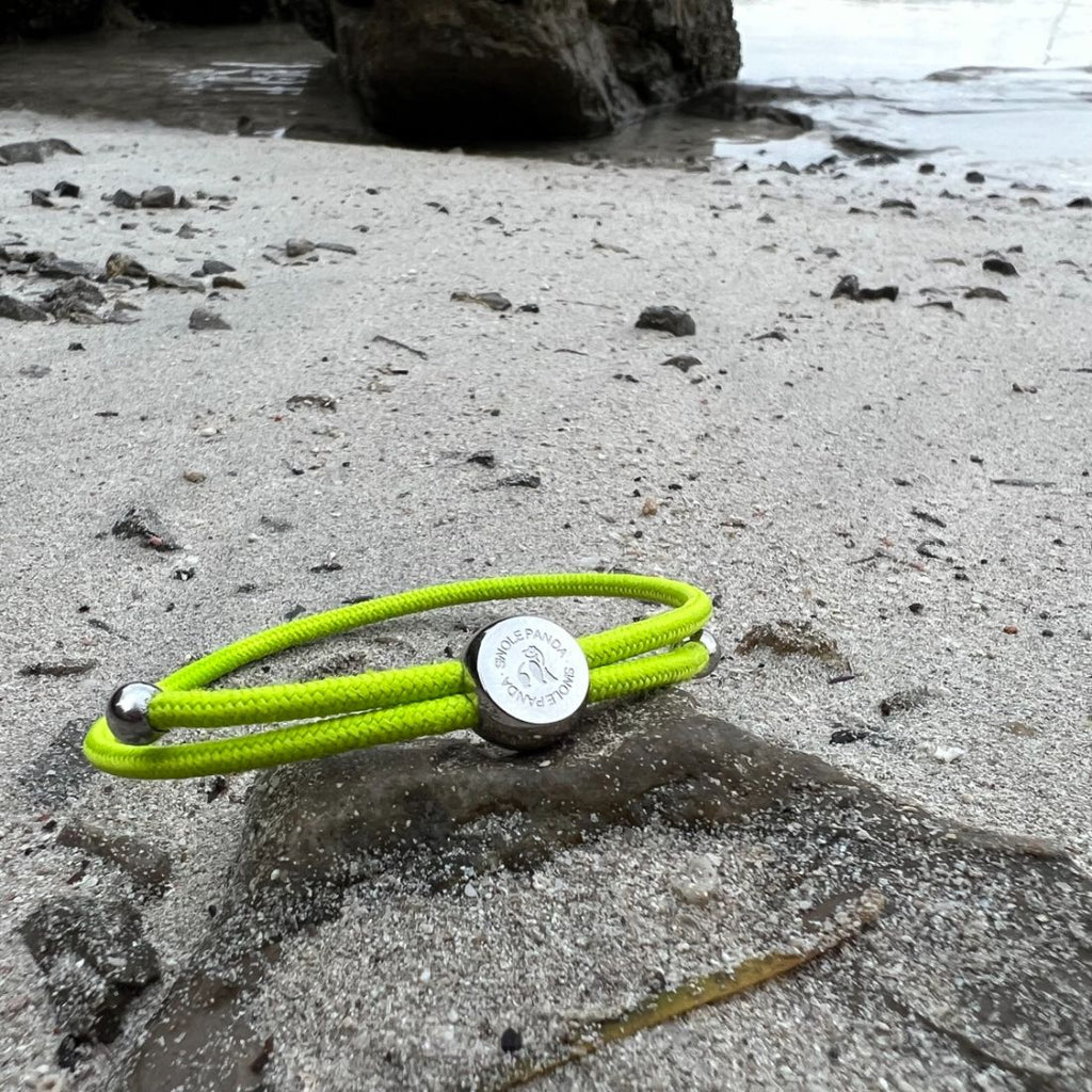 Swole Panda Lime Green Rope Bracelet – Recycled Ocean Plastic Jewelry