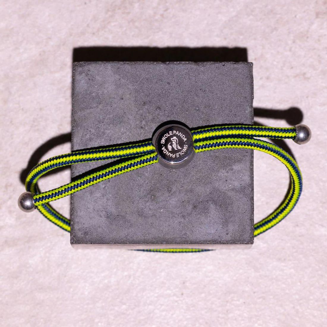 Swole Panda Lime Green Stripe Recycled Rope Bracelet – Unisex Jewelry