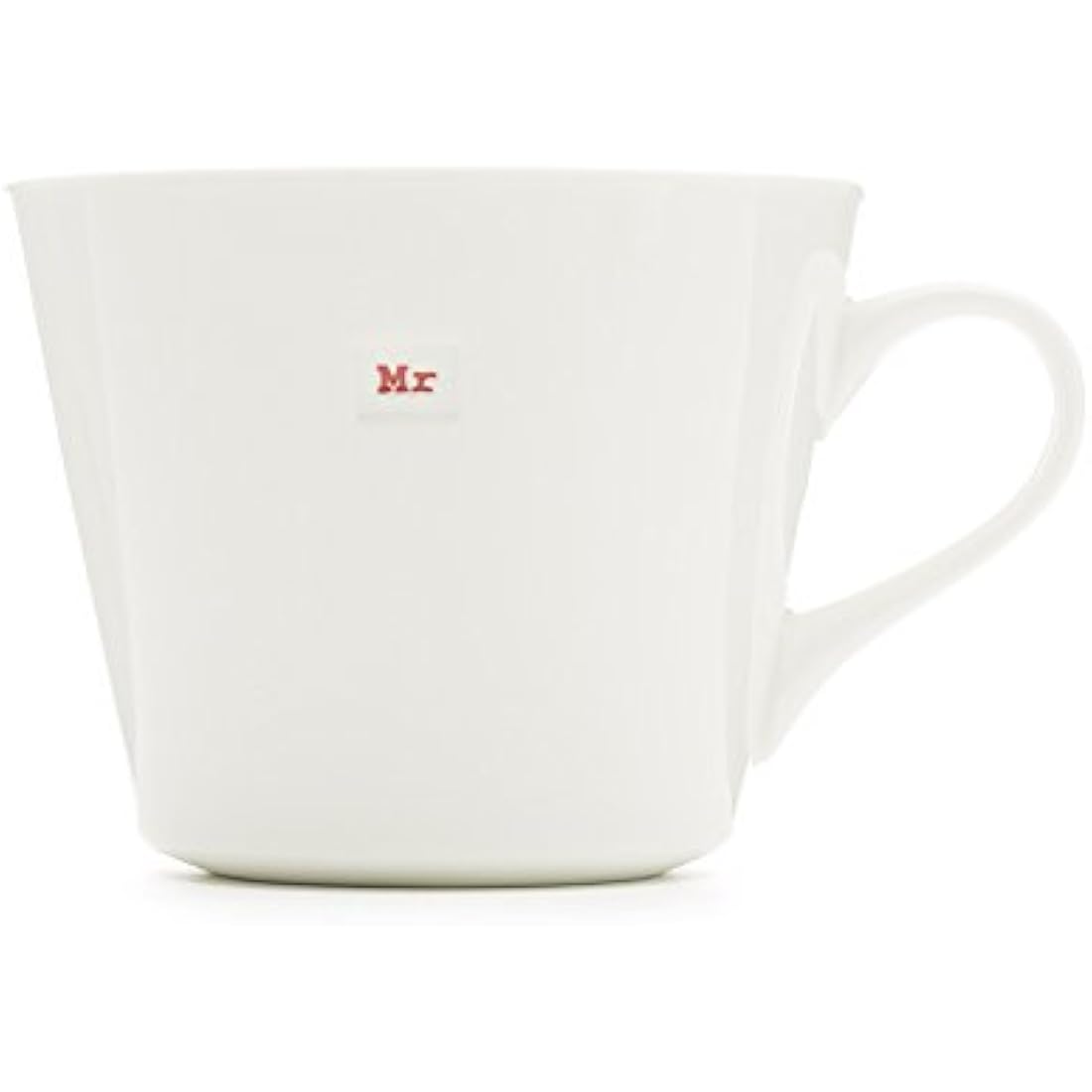 Keith Brymer Jones Porcelain Mr & Mrs Mug Pair - White Ceramic 350ml