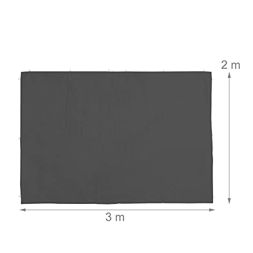 Relaxdays Gazebo Side Walls Set of 2 | 2x3m Waterproof Grey Panels