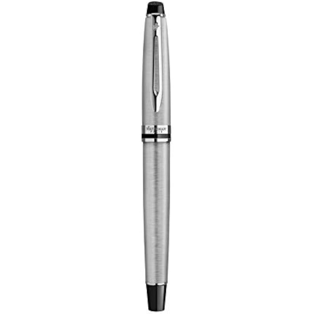 Waterman Expert Fountain Pen | Stainless Steel Medium Nib Writing Pen