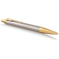 Parker IM Ballpoint Pen – Premium Warm Silver – Medium Point Blue Ink