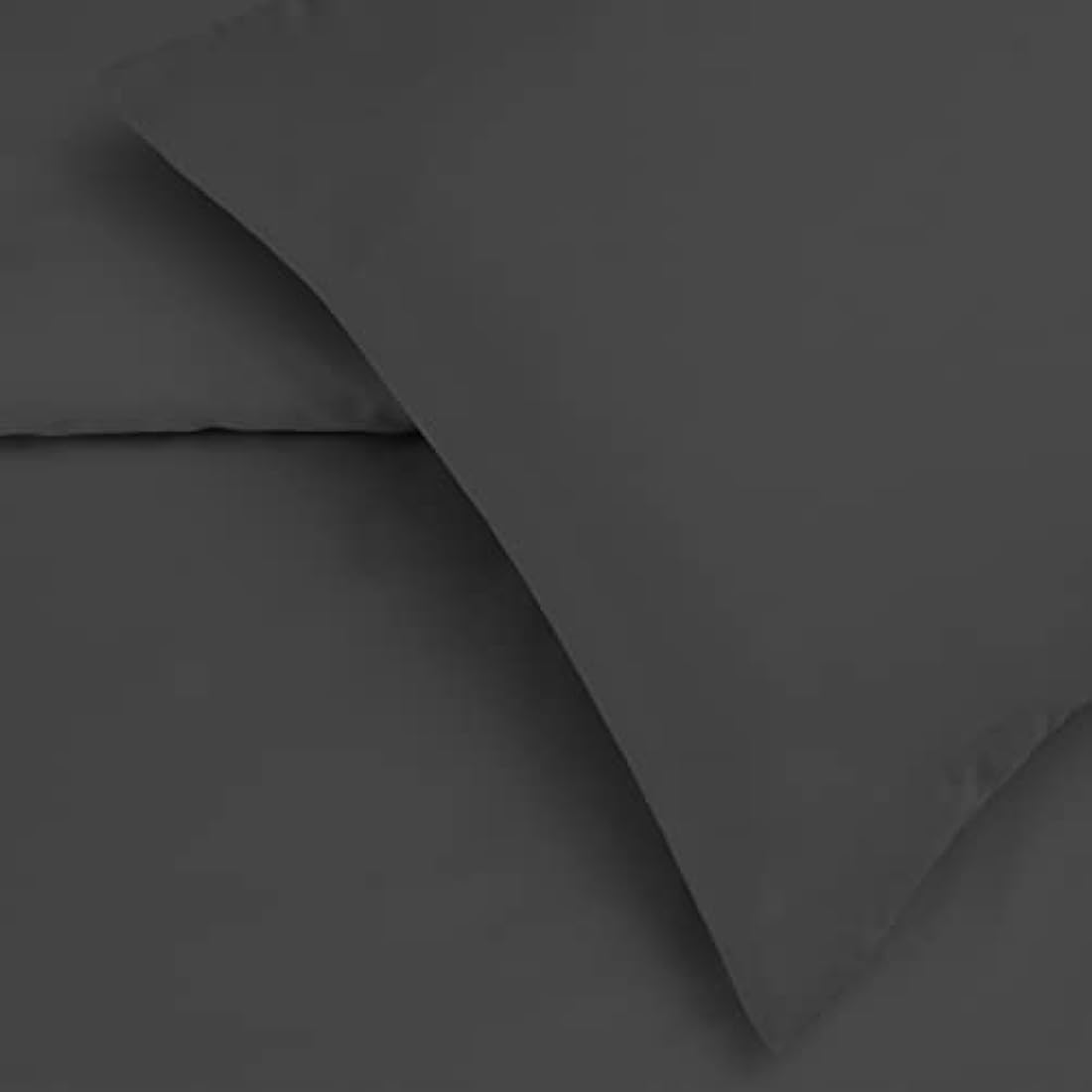 Jolof Store Velvet Cuff Charcoal Grey King Duvet Cover Bedding Set