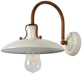 Lucide Römer Wall Light – Cream Metal Dimmable Sconce – Ø 24 cm