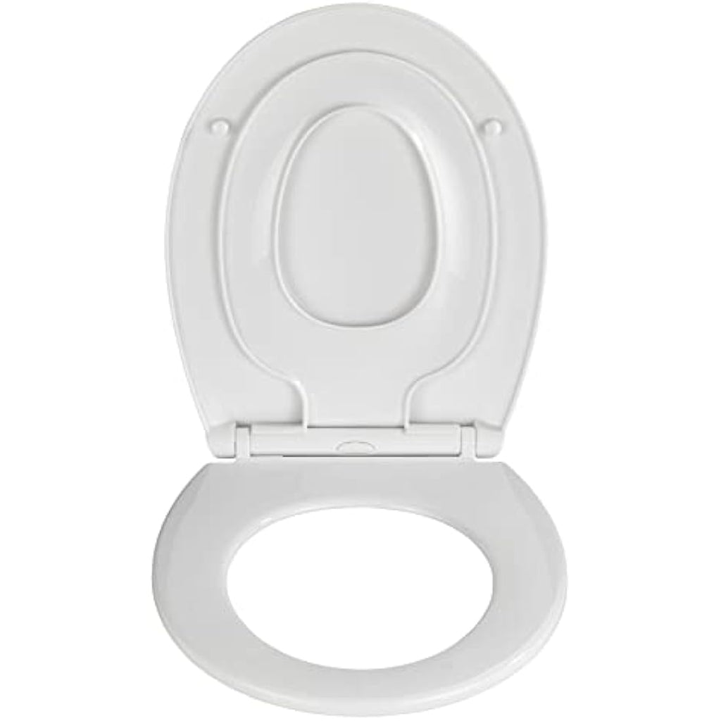 WENKO Syros Family Toilet Seat | Soft-Close White Thermoplastic