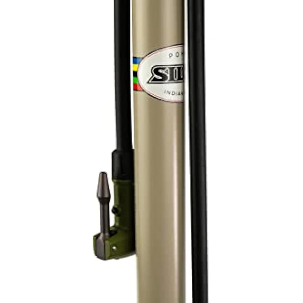 Silca Terra Floor Pump – 120 PSI Aluminum Pump with Ash Wood Handle
