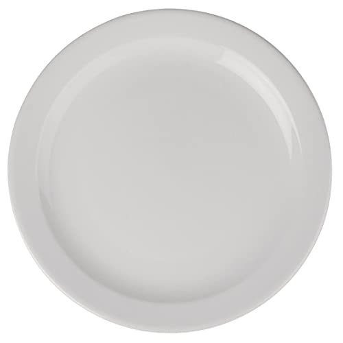 Olympia Athena White Porcelain Dinner Plates - 10 Inch Pack of 12