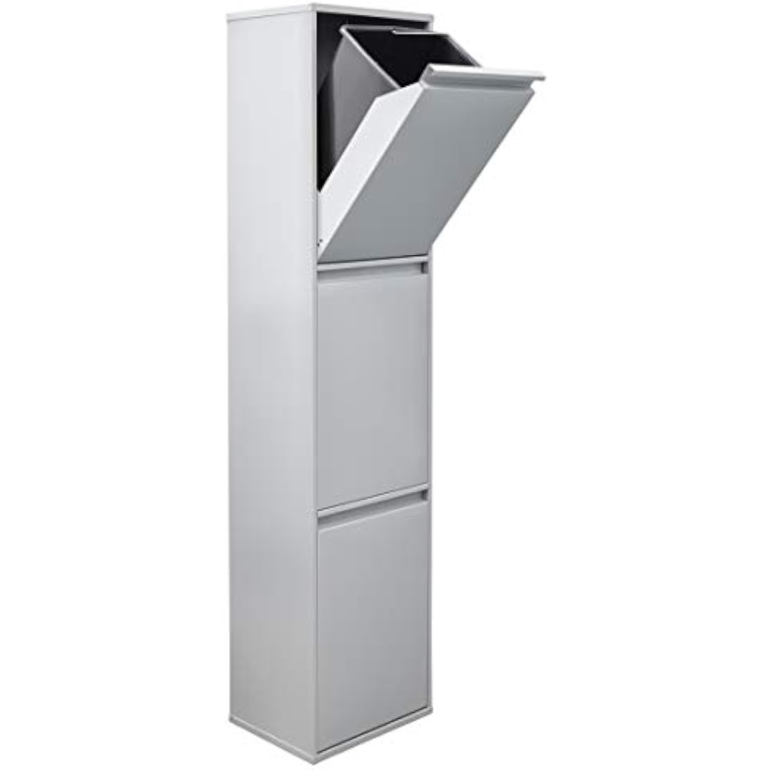 Arregui Basic Steel Recycling Bin | 3-Door Waste Cabinet, 51L - Light Grey