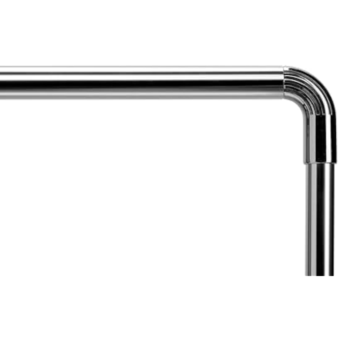 Croydex L-Shaped Telescopic Shower Curtain Rail - Chrome 1400-2600mm
