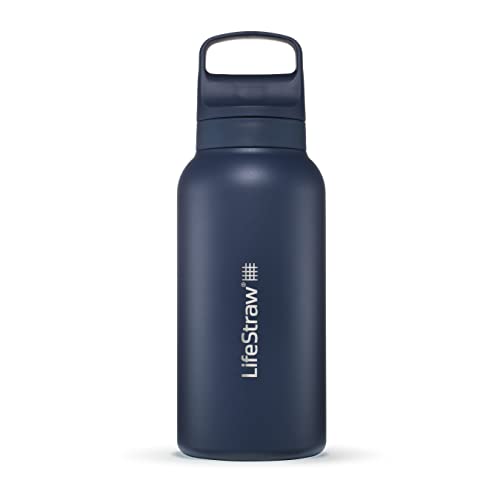 LifeStraw Go Series Insulated Stainless Steel Water Filter Bottle - 1L
