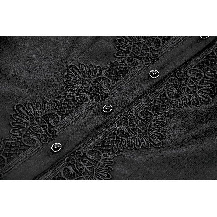 Dark in Love Desdemona Victorian Mini Dress – Black Lace Gothic Style