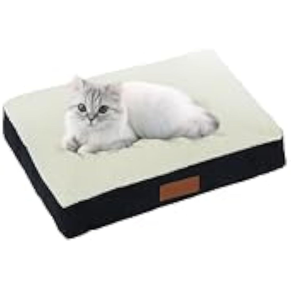 Jolof Store Medium Dog Bed – Washable Faux Suede Crate Mattress, Black