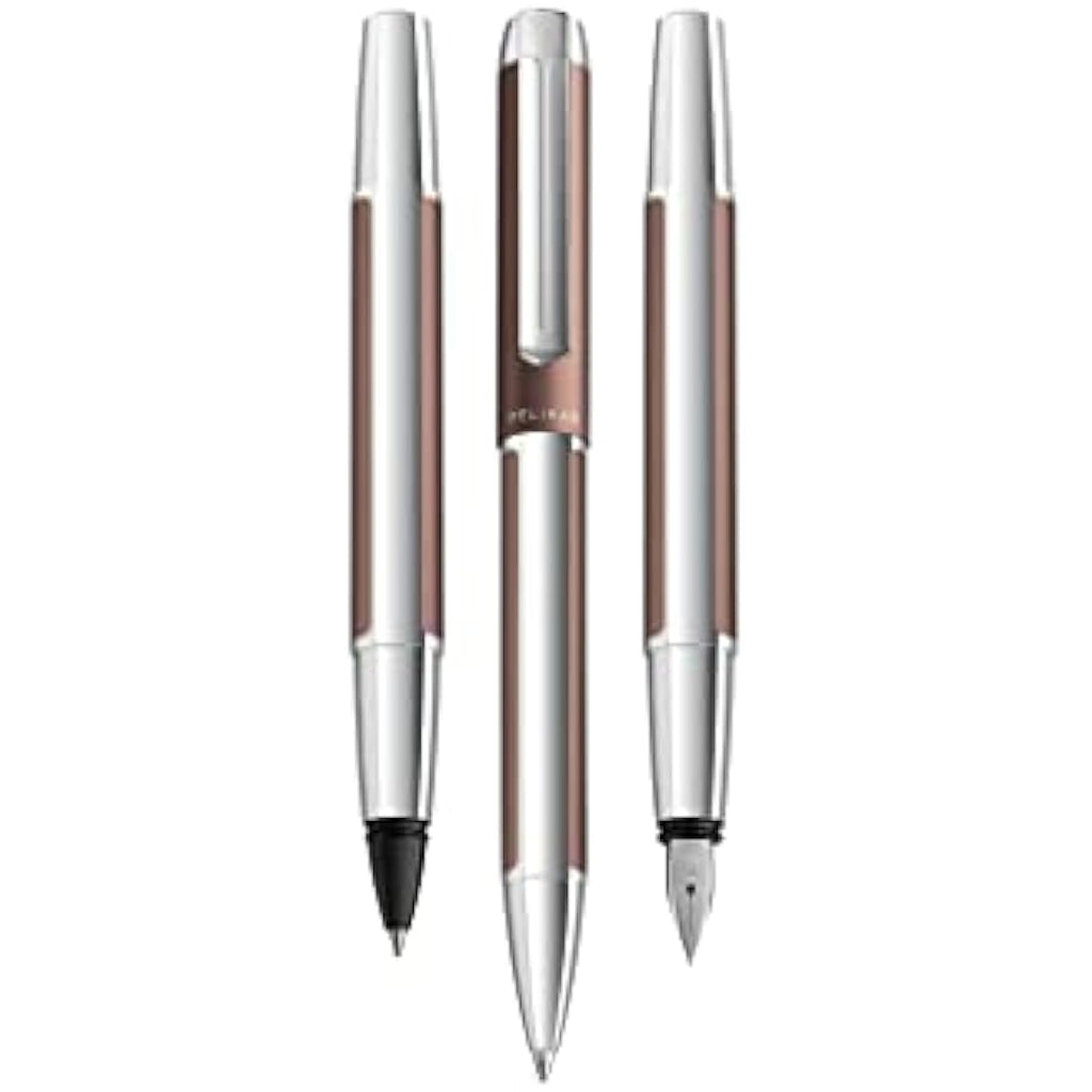 Pelikan Pura Fountain Pen - Mocha Aluminium, Medium Nib (M)
