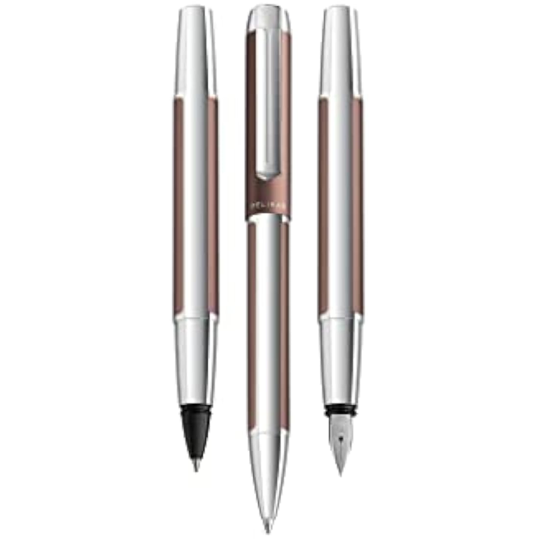 Pelikan Pura Fountain Pen - Mocha Aluminium, Medium Nib (M)