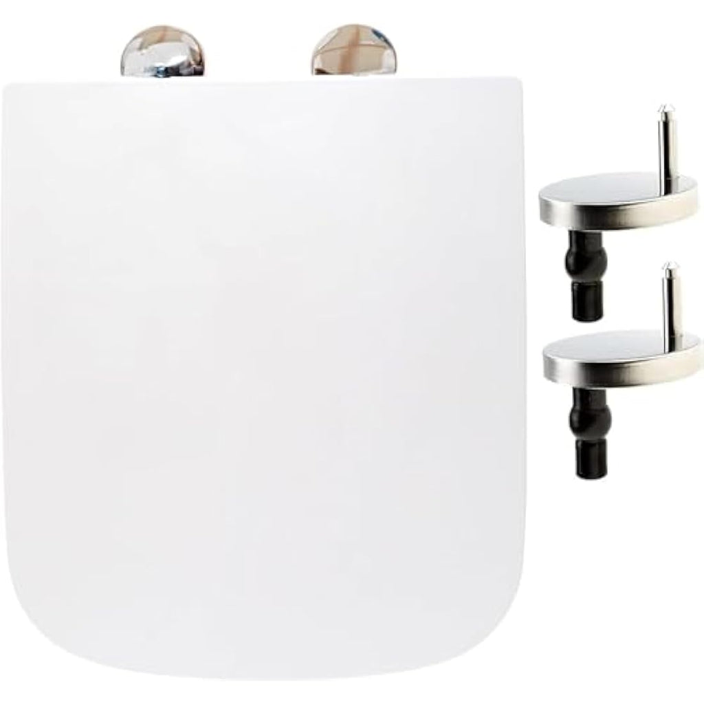 Jolof Store Square Toilet Seat – Soft Close Quick Release Plastic Loo Seat