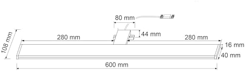 SEBSON LED Bathroom Mirror Light 60cm | 12W 4000K IP44 Cabinet Lamp