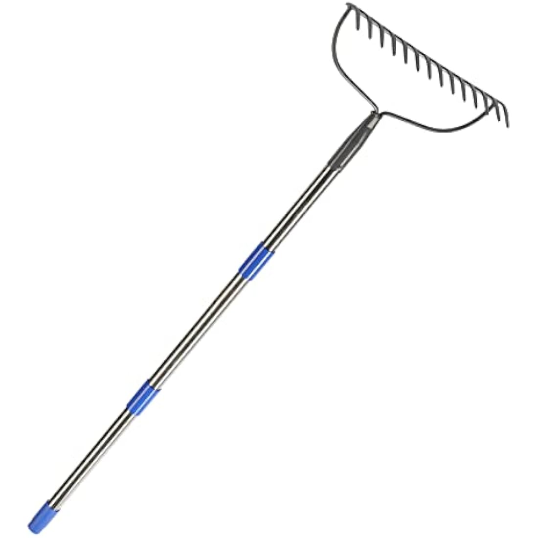 MIYA Garden Rake for Soil | 182CM Long Handle Heavy Duty 14 Tines