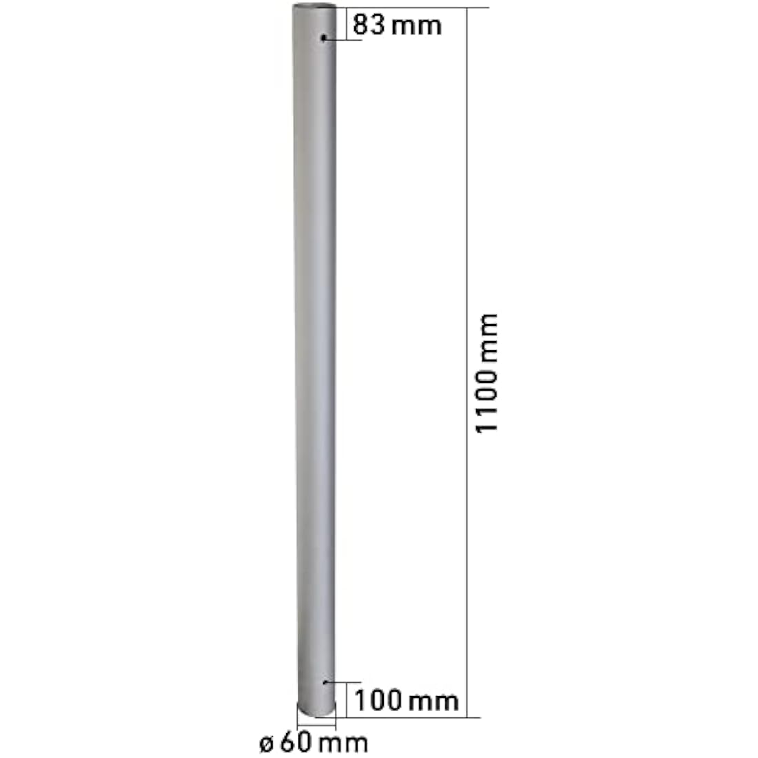 Windhager Sun Sail Pole | Adjustable Rustproof Aluminium Mast 242.5cm