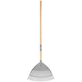 Spear & Jackson Neverbend Plastic Leaf Rake | 24-Inch Wooden Handle