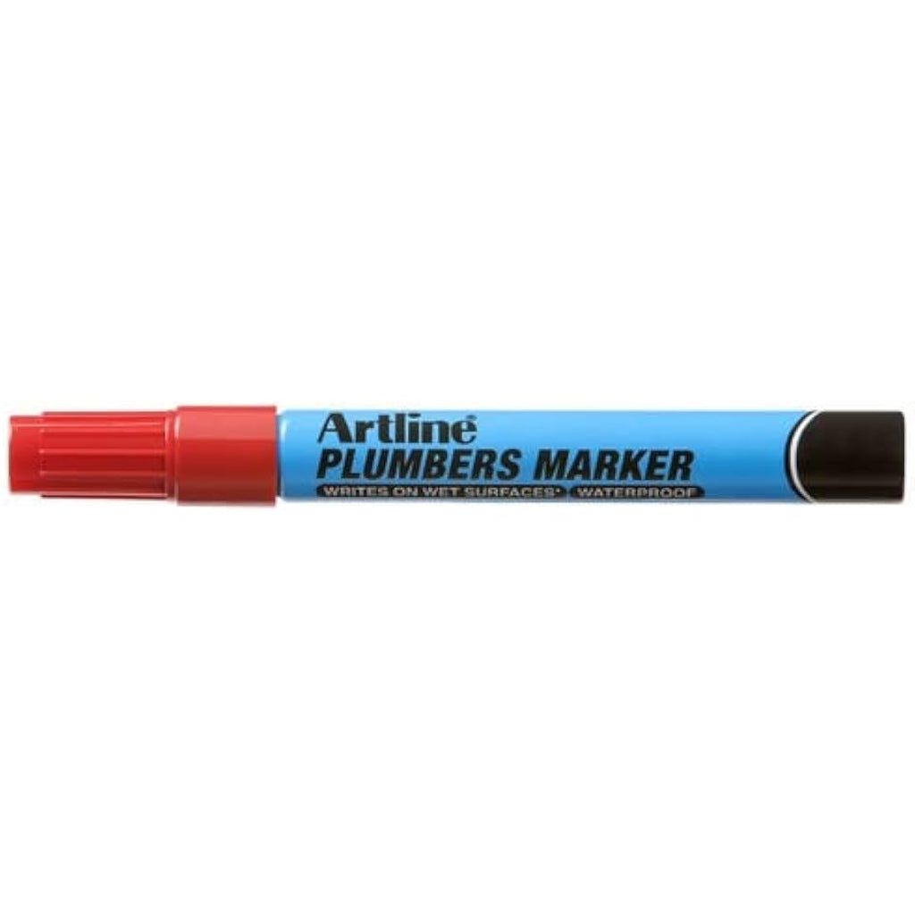 Artline Plumbers Permanent Marker | Red Waterproof Ink | 1.5mm Tip