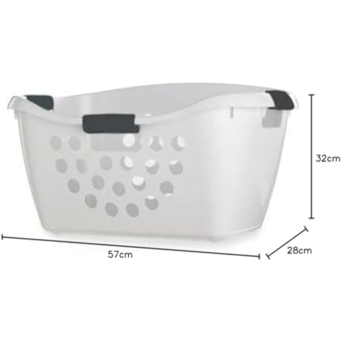 Jolof Store 50L Plastic Laundry Basket – Easy Load Hip Rest Design
