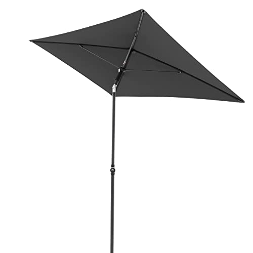 Doppler Rethink Rectangular Parasol 180x120cm - Dark Grey Sustainable