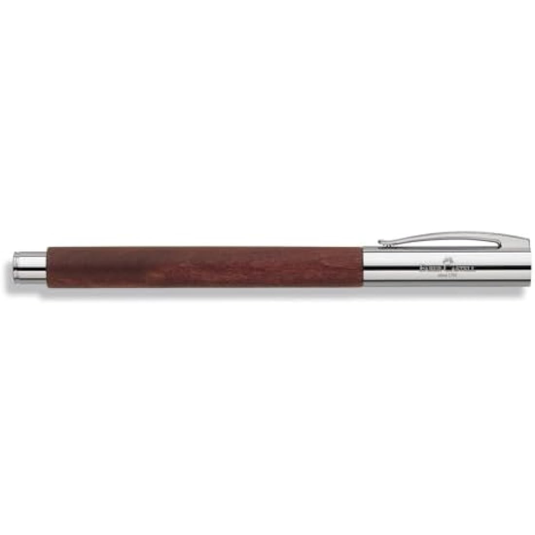 Faber-Castell Ambition Pear Wood Fountain Pen - Broad Nib with Converter