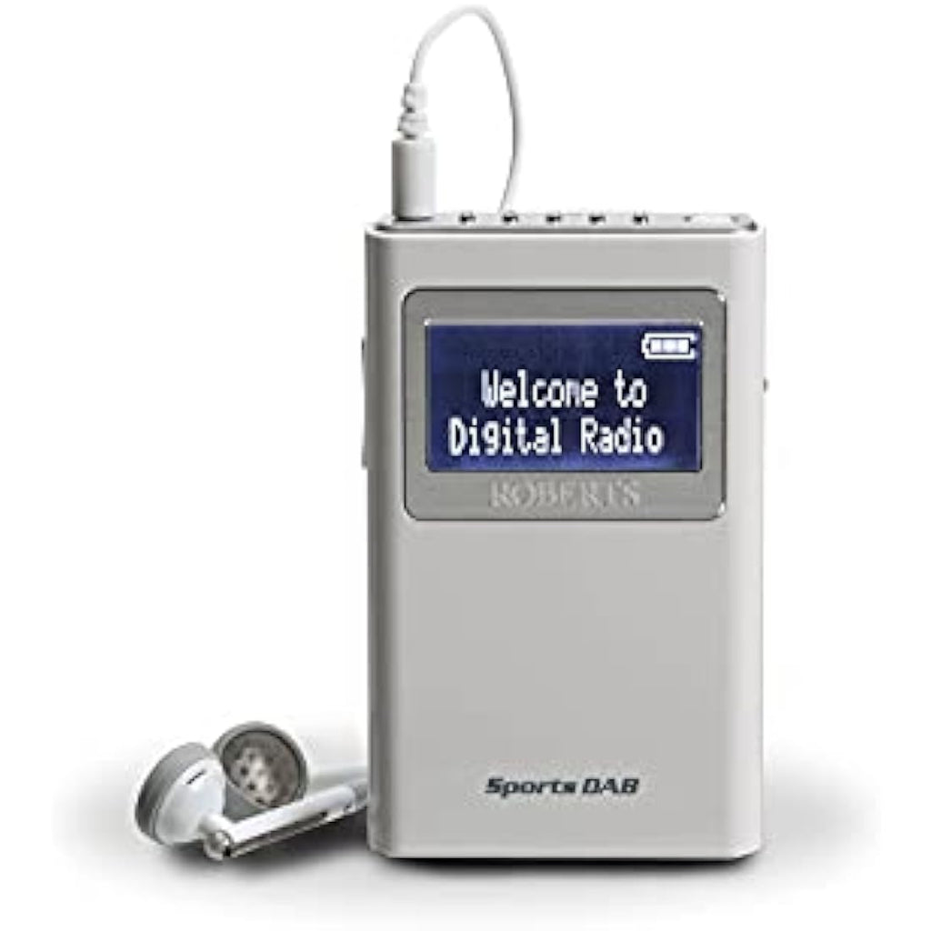 Roberts SportsDAB5 Portable DAB/DAB+/FM Digital Pocket Radio - White