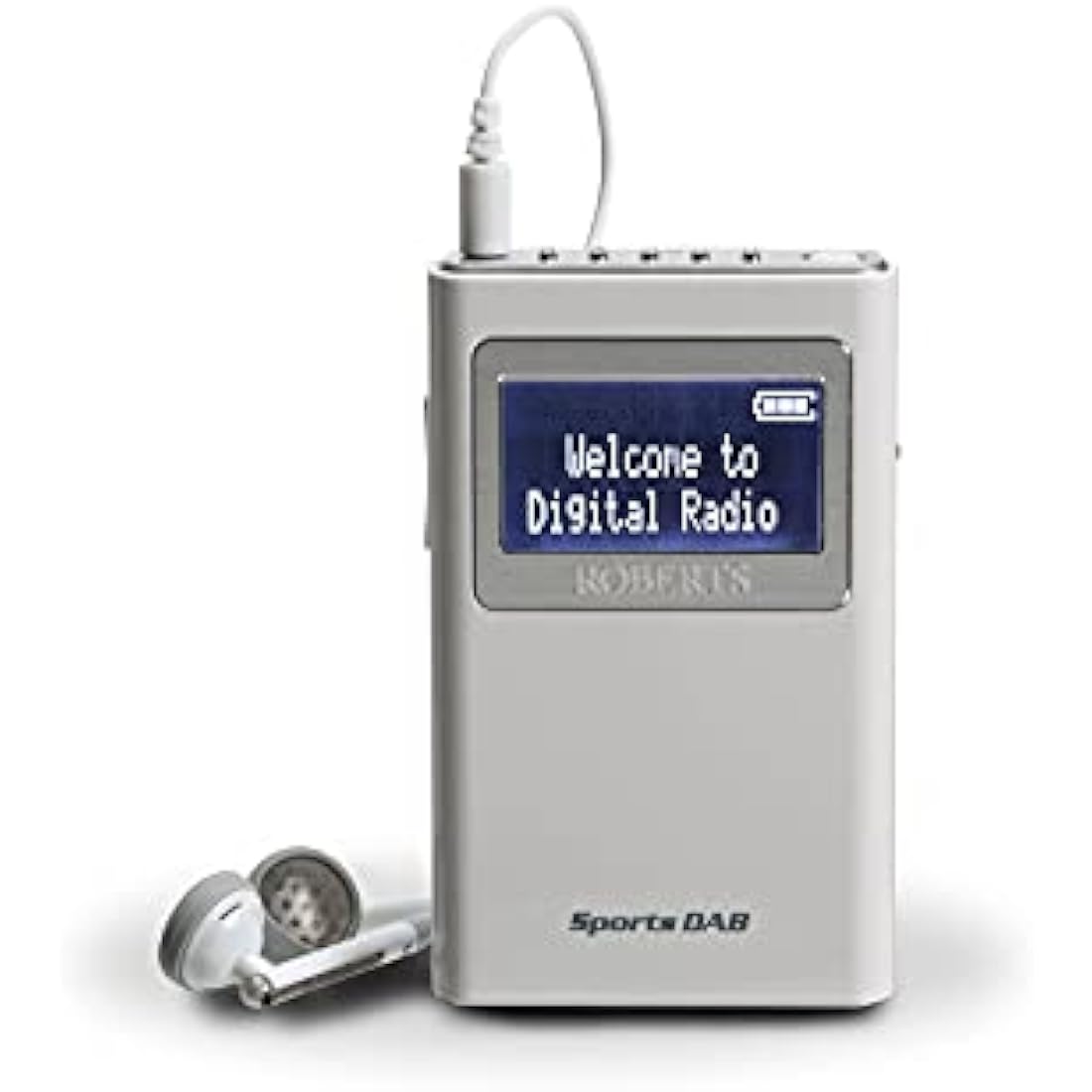 Roberts SportsDAB5 Portable DAB/DAB+/FM Digital Pocket Radio - White