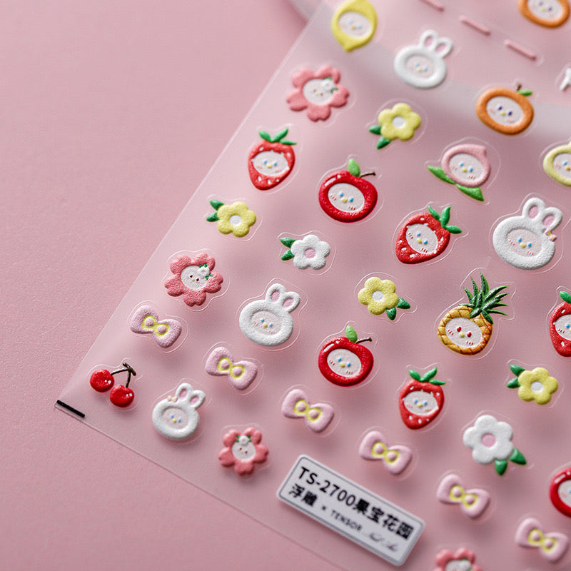 Fruit Garden Nail Deco Stickers | LuLuFun Studio Cute Manicure Decals