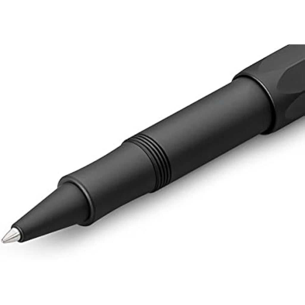 Kaweco AL Sport Rollerball Pen – Black Aluminium Pocket Pen, 0.7mm